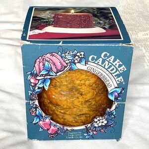 Vintage Lumi-Lite GINGERBREAD CAKE Pillar Candle 1997 NIB Christmas Holiday